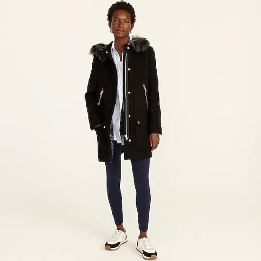J Crew Womens Chateau parka in Italian stadium-cloth wool J5488 - Picture 3 of 4